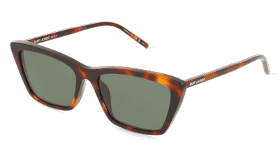 Saint Laurent SL 737 MICA THIN Havane Vue d'angle