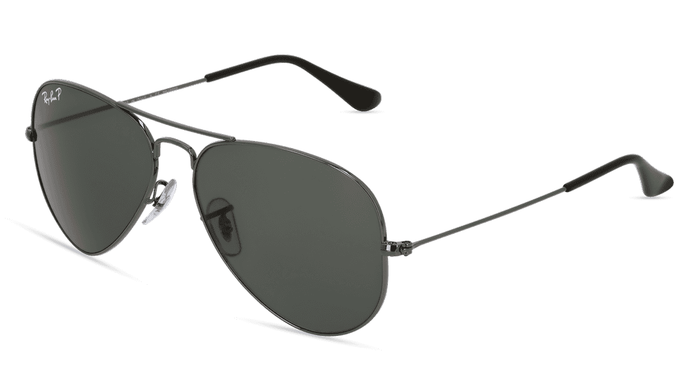 RAY-BAN RB 3025 AVIATOR LARGE METAL Gris gun Vue d'angle