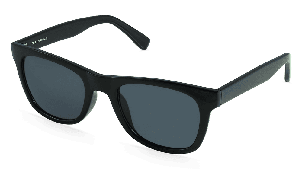 Reggie Sun Noir brillant Vue d'angle