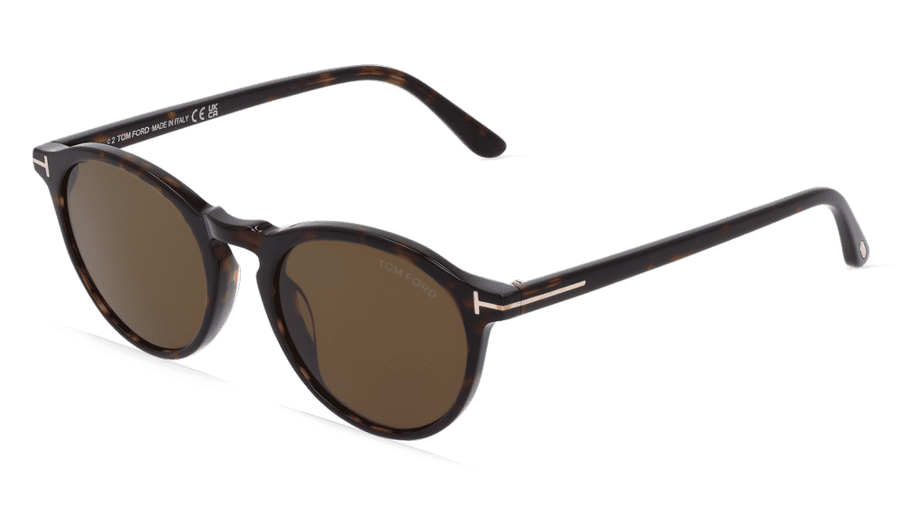 Tom Ford FT 0904 AURELE Havanna glanzend Hoekaanzicht