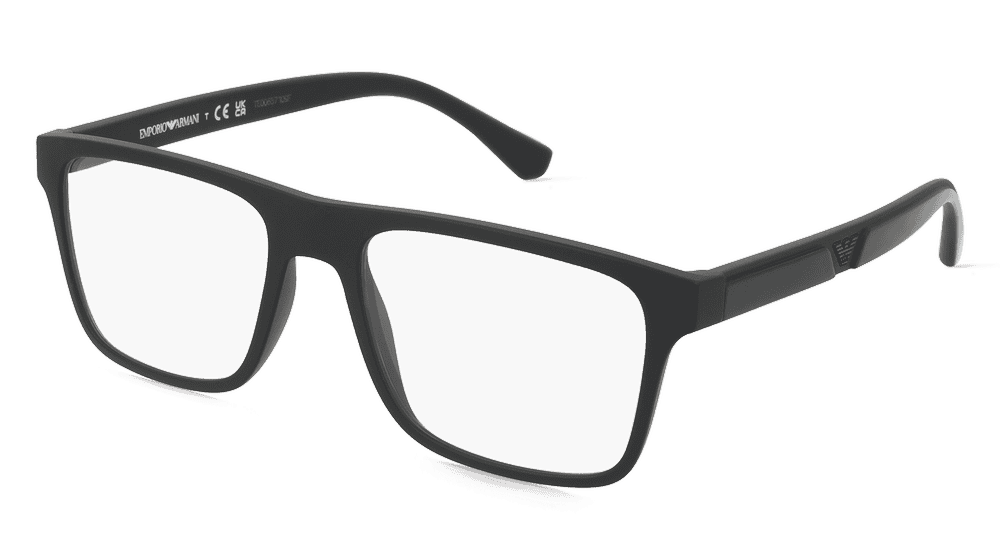 Emporio Armani EA4115 Noir mat Vue d'angle