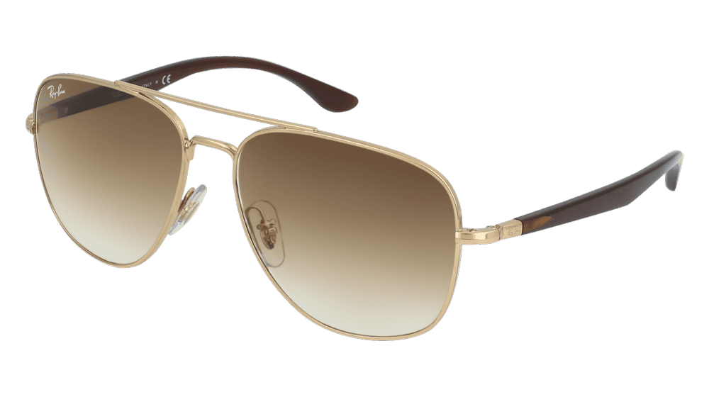 RAY-BAN RB 3683 Gold Corner View