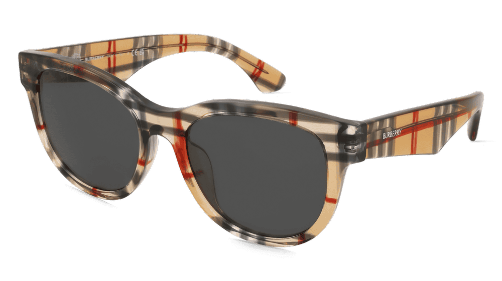 Burberry 0BE4432U zwart wit Hoekaanzicht
