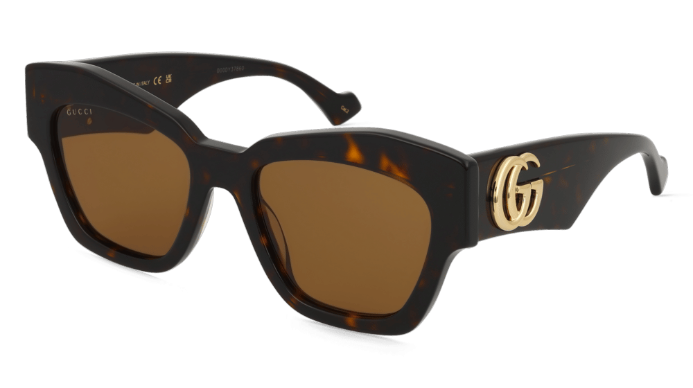 Gucci GG1422S Brun Havane Vue d'angle