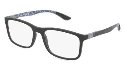 Ray-Ban 0RX8908 Bleu transparent Vue d'angle