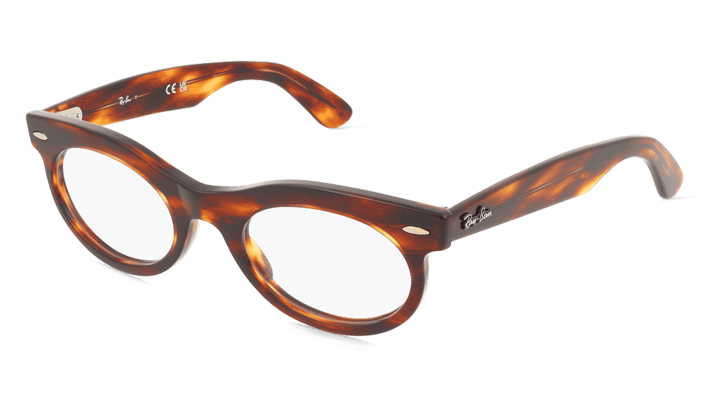 Ray-Ban VISTA RX2242V WAYFARER OVAL Havanna rayé Vue d'angle