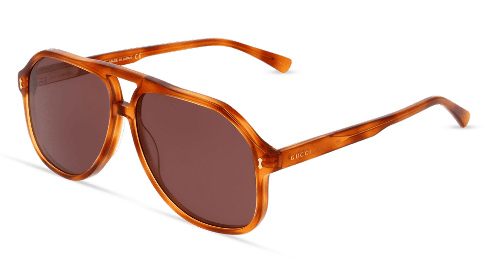 GUCCI GG1042S Havanna brillant Vue d'angle