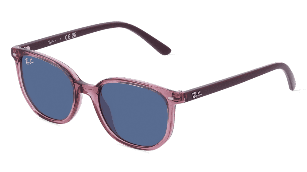 Ray-Ban Junior RJ9097S roze transparant Hoekaanzicht