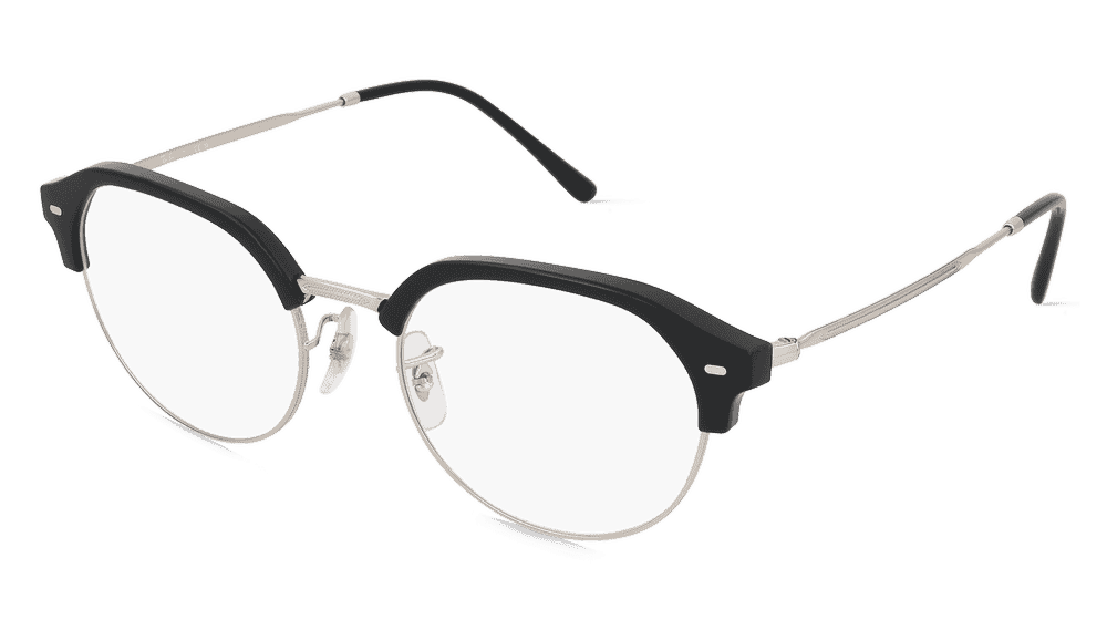 Ray-Ban RX7229 Argenté noir Vue d'angle