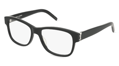 Saint Laurent SL M132 MONOGRAM HINGE Zwart transparant Hoekaanzicht