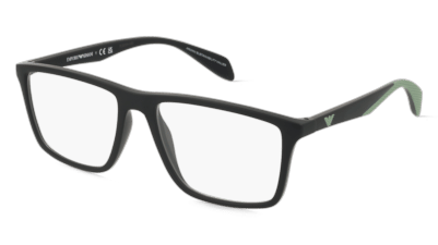 Emporio Armani EA3230 blauw mat Hoekaanzicht