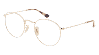 RAY-BAN RB 3447 V goud havana Hoekaanzicht
