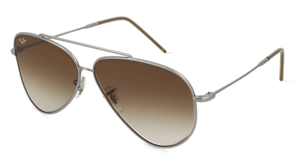 Ray-Ban RBR0101S AVIATOR REVERSE gun Hoekaanzicht