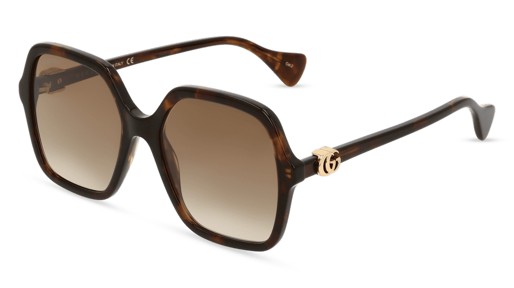 GUCCI GG1072S Havanna glanzend Hoekaanzicht