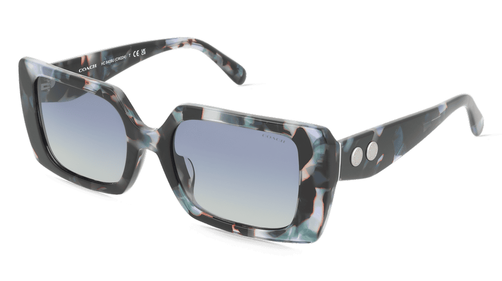Coach HC8409U Bleu marbré Vue d'angle