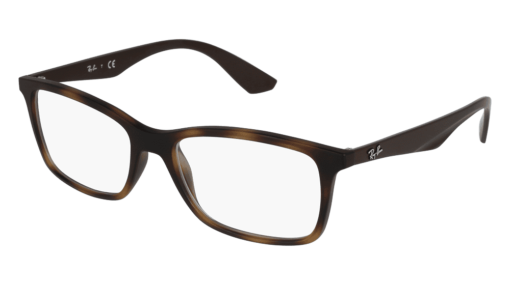 Ray-Ban RX7047 Havane Vue d'angle