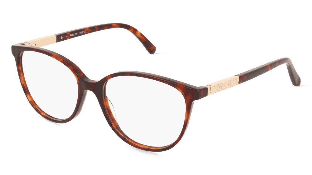 Fielmann LN 067 FLEX CL HANNA Havana goud Hoekaanzicht