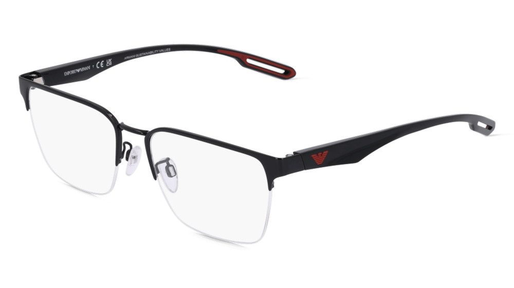 EMPORIO ARMANI EA1137 Noir brillant Vue d'angle