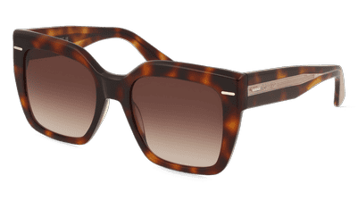 Calvin Klein CK23508S bruin transparant Hoekaanzicht