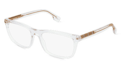 Burberry BE2334 wit transparant Hoekaanzicht