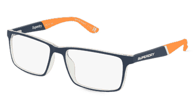 Superdry SDO Bendosport Blauw oranje Hoekaanzicht