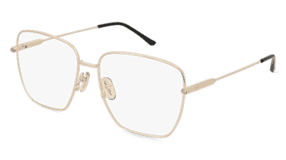 Gucci GG1414O Doré transparent Vue d'angle