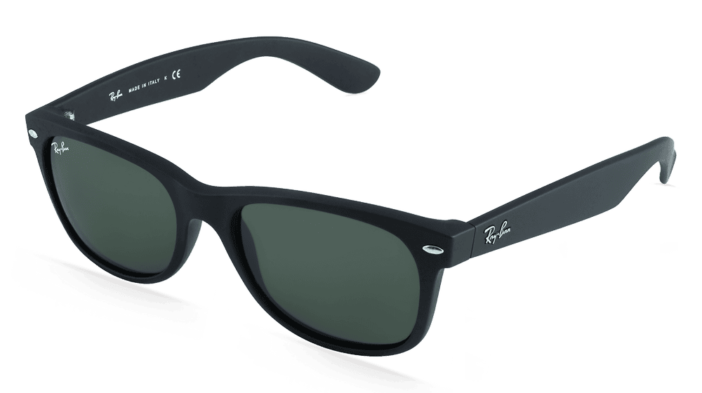 RAY-BAN RB 2132 NEW WAYFARER zwart mat Hoekaanzicht