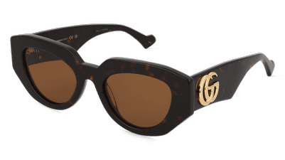 Gucci GG1421S Noir gris Vue d'angle
