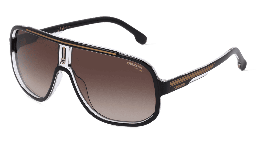 Carrera 1058/S Noir brillant Vue d'angle