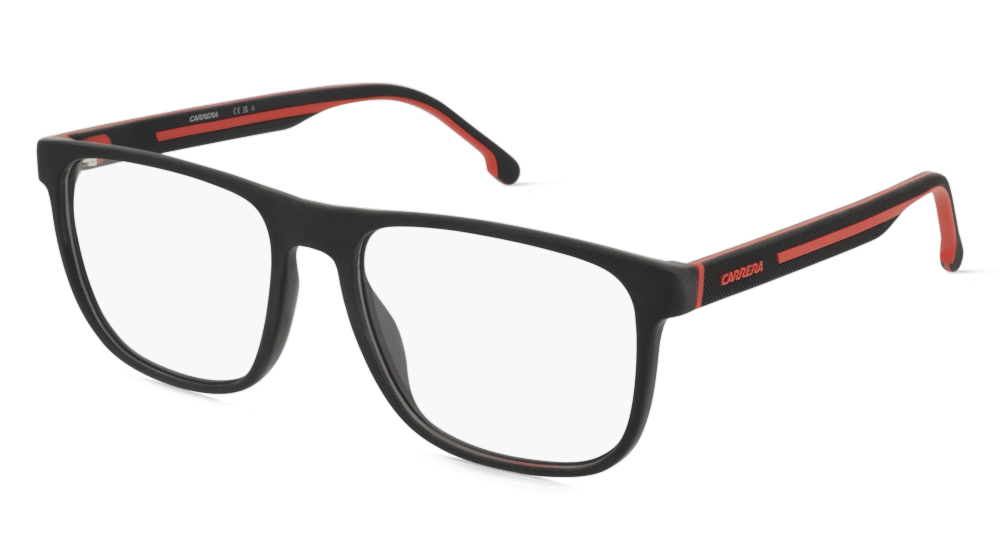 Carrera 8892 zwart rood Hoekaanzicht