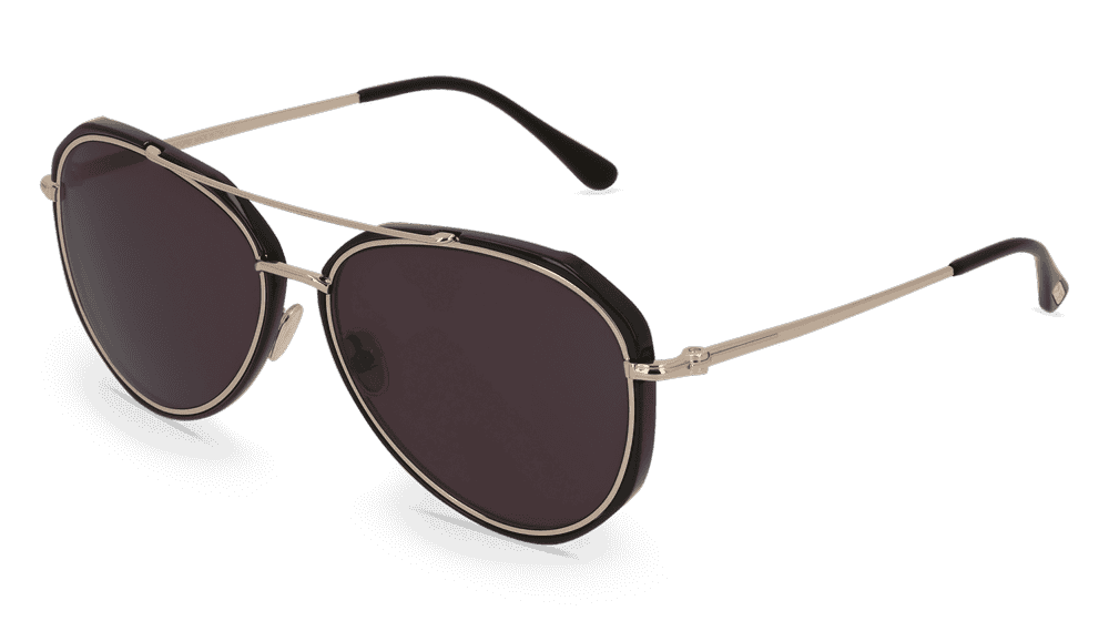 Tom Ford FT0749 VITTORIO Noir doré Vue d'angle