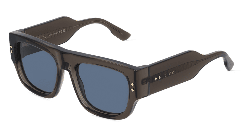 GUCCI GG1262S Gris transparent Vue d'angle