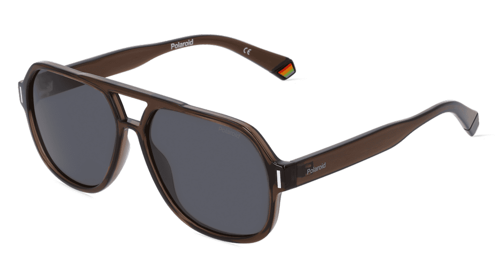 Polaroid PLD 6193/S Brun transparent Vue d'angle