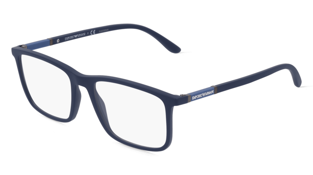 Emporio Armani EA3181 Bleu mat Vue d'angle