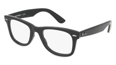Ray-Ban RX4340V zwart Hoekaanzicht