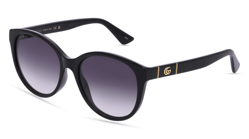 GUCCI GG0631S Noir brillant Vue d'angle