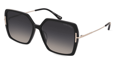 Tom Ford FT1039 JOANNA Havanna foncé Vue d'angle