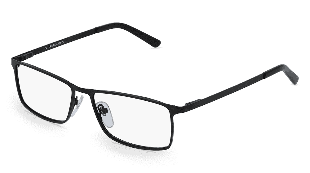 Morris zwart mat Hoekaanzicht