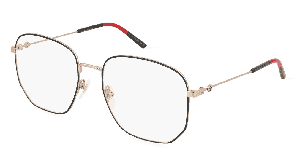 Gucci GG0396O Noir or Vue d'angle