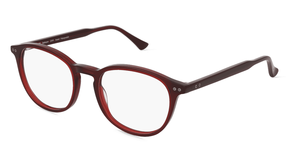 Fielmann LN 051 CL SAM Rood donker Hoekaanzicht