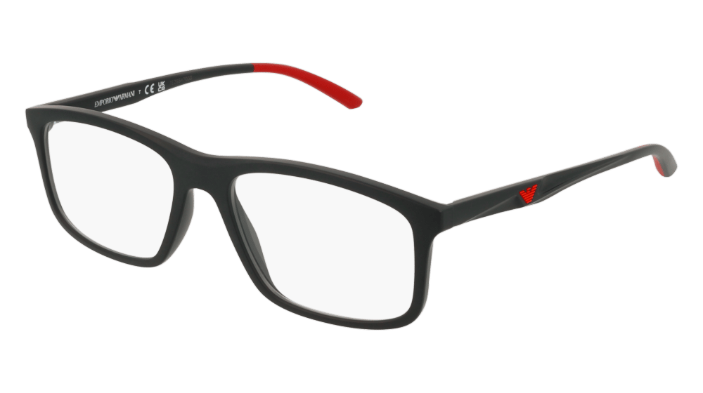 Emporio Armani EA3196 Rouge noir Vue d'angle