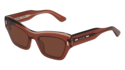 Calvin Klein CK23503S Brun transparent Vue d'angle