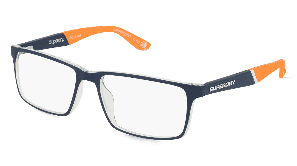 Superdry SDO Bendosport Blauw oranje Hoekaanzicht