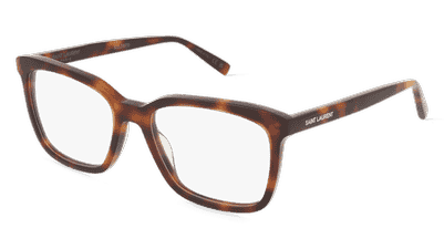 Saint Laurent SL 672 NEW ESSENTIAL Noir transparent Vue d'angle