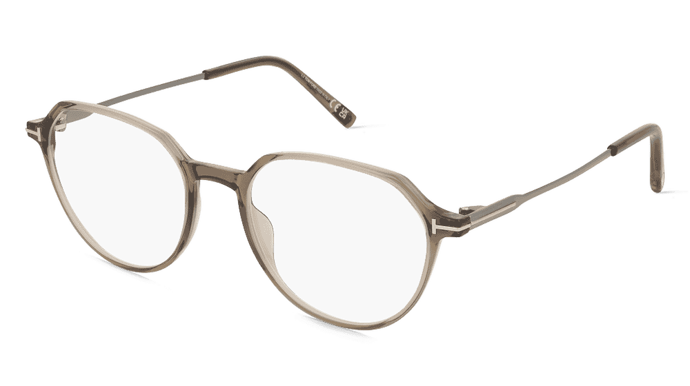 Tom Ford FT5875-B Bruin licht Hoekaanzicht