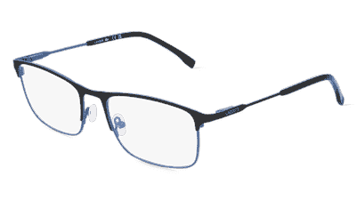 Lacoste L2252 Zwart blauw Hoekaanzicht