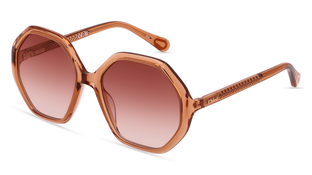 CHLOE CC0004S oranje transparant Hoekaanzicht