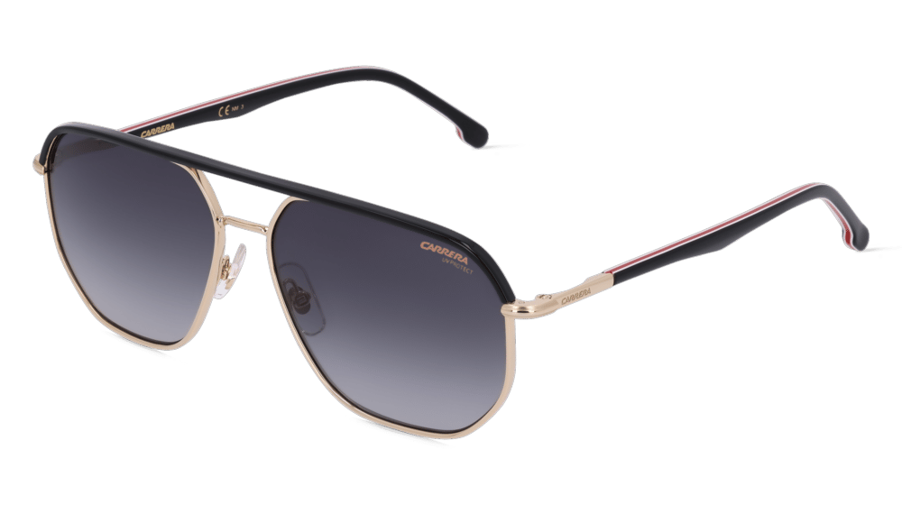 Carrera 304/S Noir or Vue d'angle