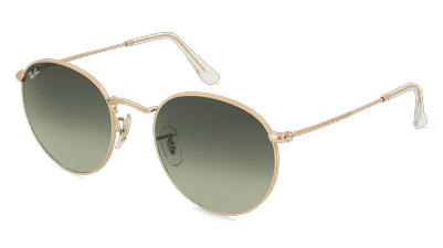 Ray-Ban 0RB3447 ROUND METAL goud Hoekaanzicht