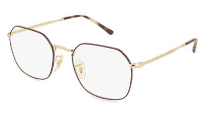 Ray-Ban 0RX3694V JIM Havana goud Hoekaanzicht